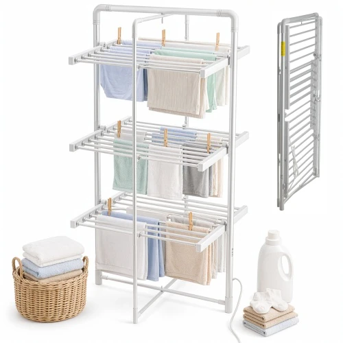 Adler | Foldable Electric Clothes Dryer | AD 7829 | 300 W | Sidabrinis/Baltas