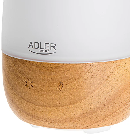 Drėkintuvas Adler | Ultragarsinis aromatų difuzorius | AD 7967 | Ultragarsinis | Tinka kambariams iki 25 m² | Brownas/Baltas