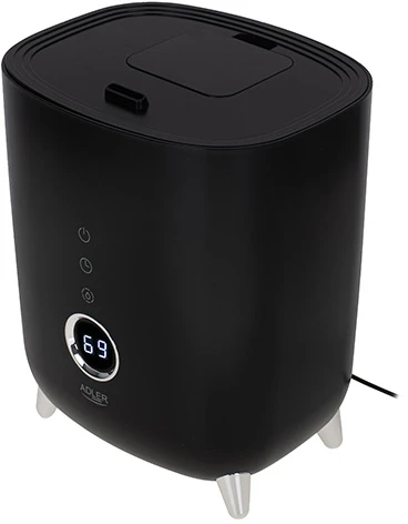 Adler | AD 7972 | Drėkintuvas | 23 W | Vanduo bako talpa 4 L | Tinka kambariams iki 35 m² | Ultragarsinis | Drėkinimo pajėgumas 150-300 ml/val | Juodas