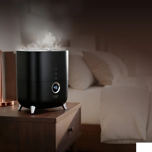 Adler | AD 7972 | Drėkintuvas | 23 W | Vanduo bako talpa 4 L | Tinka kambariams iki 35 m² | Ultragarsinis | Drėkinimo pajėgumas 150-300 ml/val | Juodas