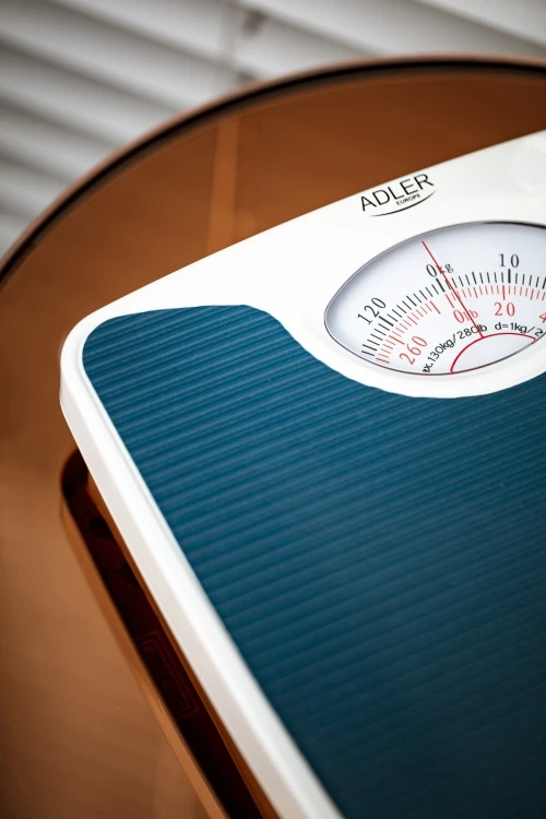 Adler | Mechaninės vonios svarstyklės | AD 8151b | Didžiausias svoris (keliamoji galia) 130 kg | Tikslumas 1000 g | Mėlyna/Baltas