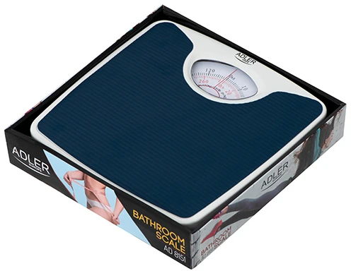 Adler | Mechaninės vonios svarstyklės | AD 8151b | Didžiausias svoris (keliamoji galia) 130 kg | Tikslumas 1000 g | Mėlyna/Baltas