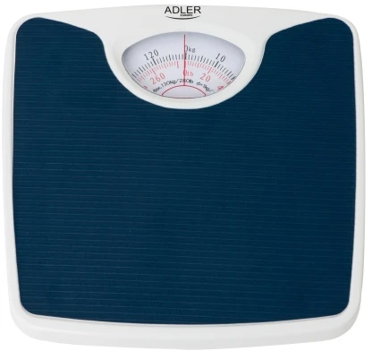 Adler | Mechaninės vonios svarstyklės | AD 8151b | Didžiausias svoris (keliamoji galia) 130 kg | Tikslumas 1000 g | Mėlyna/Baltas