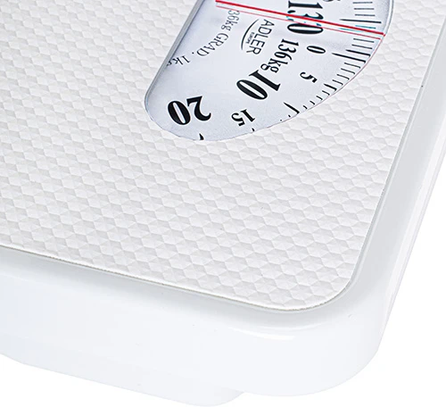 Virtuvinės svarstyklės Adler | Mechaninės vonios svarstyklės | AD 8179w | Didžiausias svoris (keliamoji galia) 136 kg | Tikslumas 1000 g | Baltas