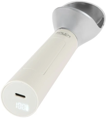 „Adler Europe AD 4544“ šildomas ledų šaukštelis, elektrinis ledų šaukštelis su LED, USB-C, rankenos jutikliu, 70 °C, 50 porcijų vienu įkrovimu