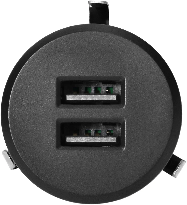Orno Įkroviklis 2xUSB 3.4A įkroviklis, įleidžiamas, juodas
