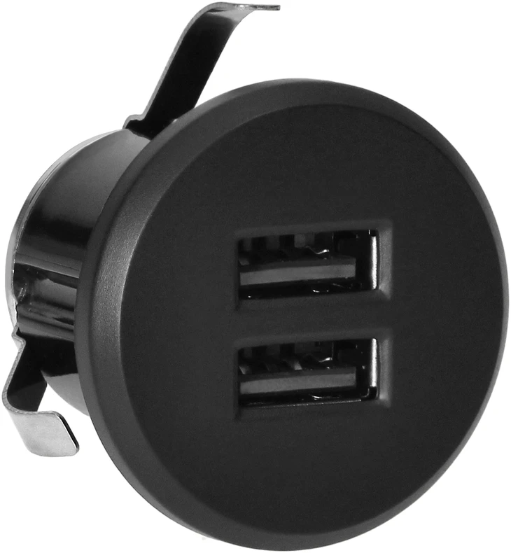 Orno Įkroviklis 2xUSB 3.4A įkroviklis, įleidžiamas, juodas