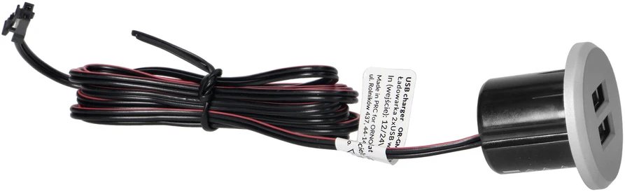 Orno Įkroviklis 2XUSB 3.4A įkroviklis, įleidžiamas, sidabrinis