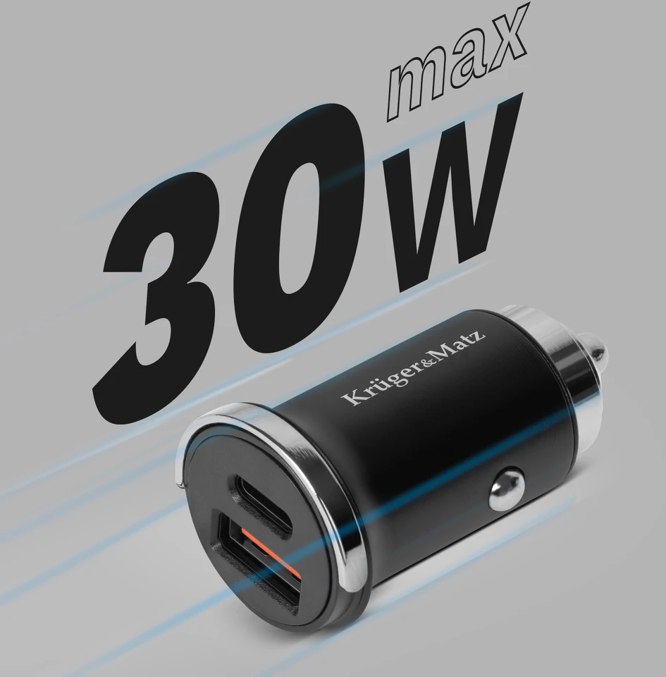 30 W automobilinis įkroviklis Kruger & Matz