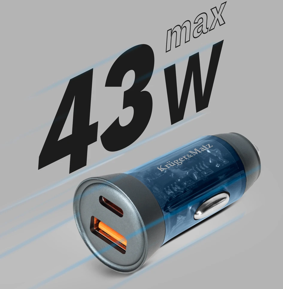 45 W automobilinis įkroviklis Kruger & Matz