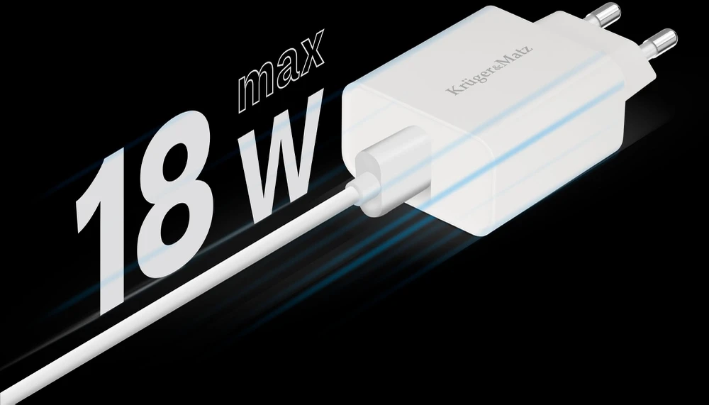 Kruger & Matz sieninis įkroviklis su Quick Charge funkcija