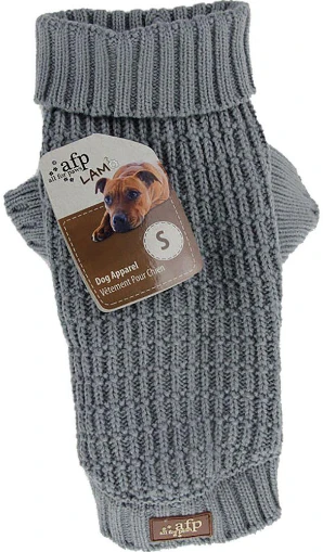 AFP „All For Paws“ – megztas šunų megztinis, pilkas, XXL, 46 cm – (632.9128)