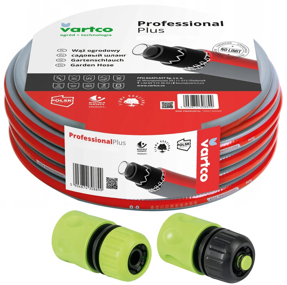 Agaplast Sodo žarna 6 sluoksnių 30m 1/2" Vartco + jungtys
