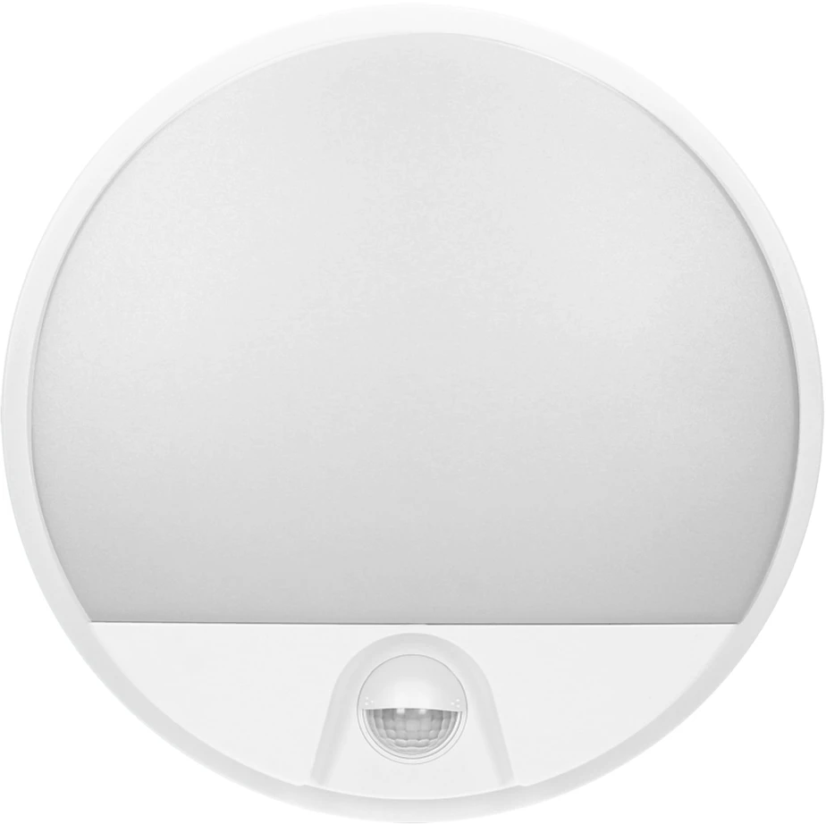 Sieninis šviestuvas Orno AGAT LED 15W, sodo šviestuvas su judesio jutikliu 140°, 1100lm, IP54, 4000K, baltas