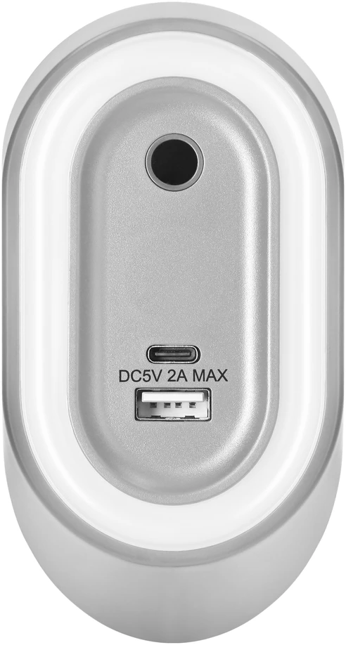 Orno AGRA LED po spintele montuojamas šviestuvas 2,5 W, 80 lm, 4000 K, su bekontakčiu jungikliu ir USB A+C įkrovimo funkcija, pilkas