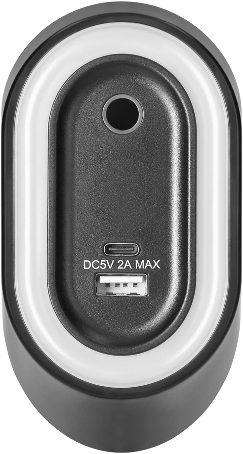 Orno AGRA LED spintelės šviestuvas 2,5 W, 80 lm, 4000 K, su bekontakčiu jungikliu ir USB A+C įkrovimo funkcija, juodas