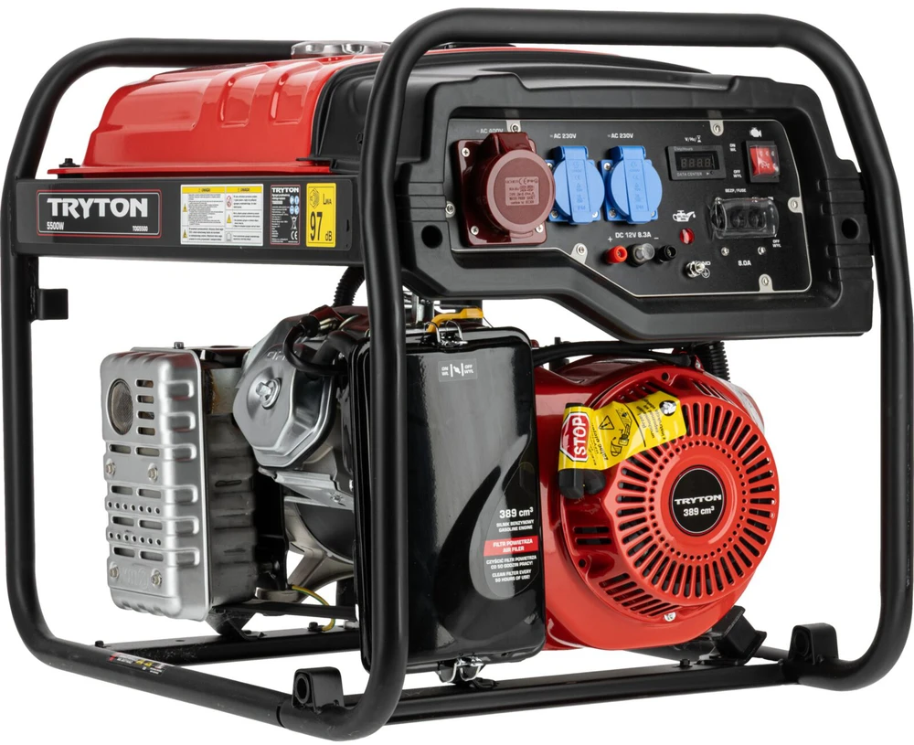 Tryton ‎Agregat 5 kW generatorius (maks. 5,5 kW), avr, 1x400v, 2x230v benzininis