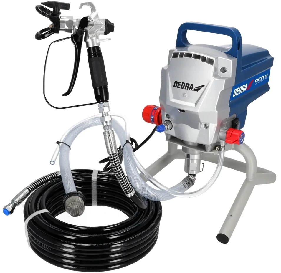Dedra ‎Agregat Hidrodinaminis dažymo įrenginys 950 W, 2 l/min., 15 m žarna, 517 pistoletas