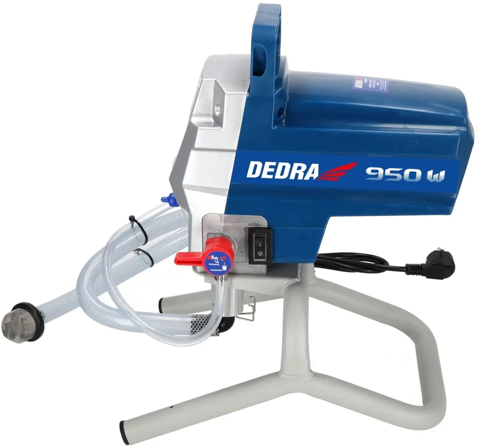 Dedra ‎Agregat Hidrodinaminis dažymo įrenginys 950 W, 2 l/min., 15 m žarna, 517 pistoletas
