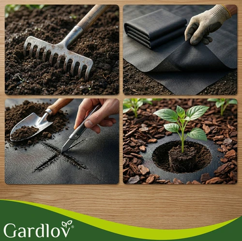 Juodas agrotextile 1.6x20m 50g/m2 Gardlov