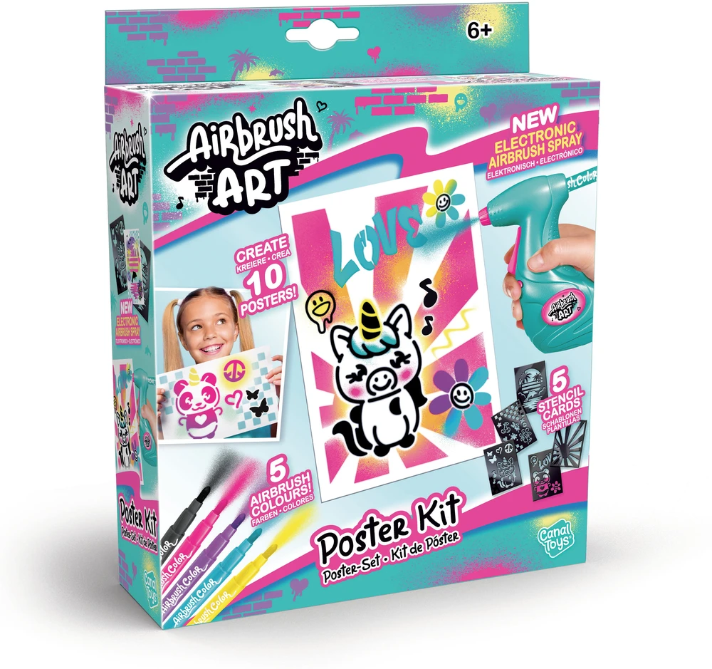Airbrush Plush AIRBRUSH Menininko rinkinys su aerografu „Atvirukai“