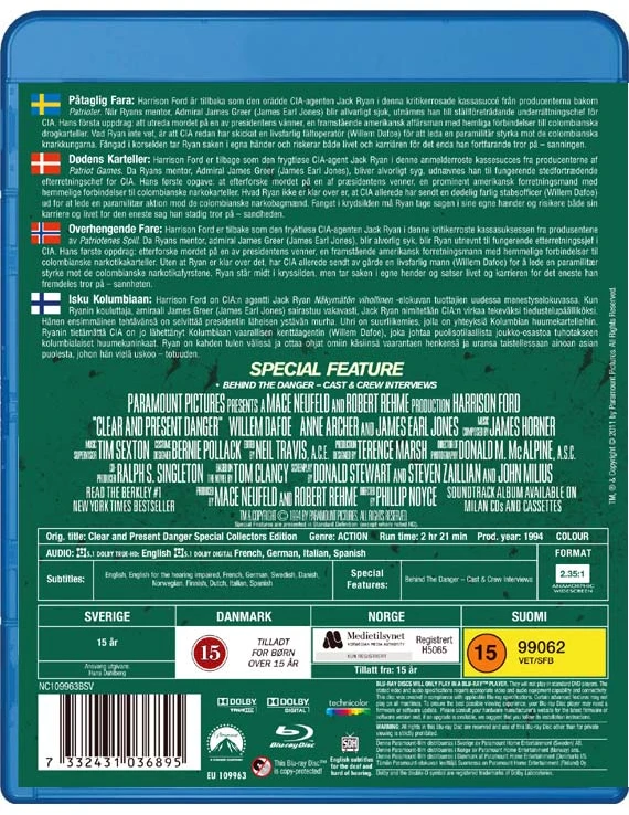 Aiškus ir esamas pavojus (Blu-ray)