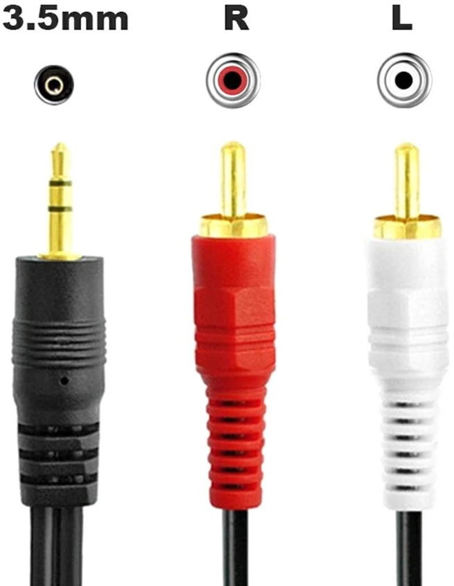 Klaviatūra Hertz Laidas 3,5mm - 2xRCA CINCH 1,5M