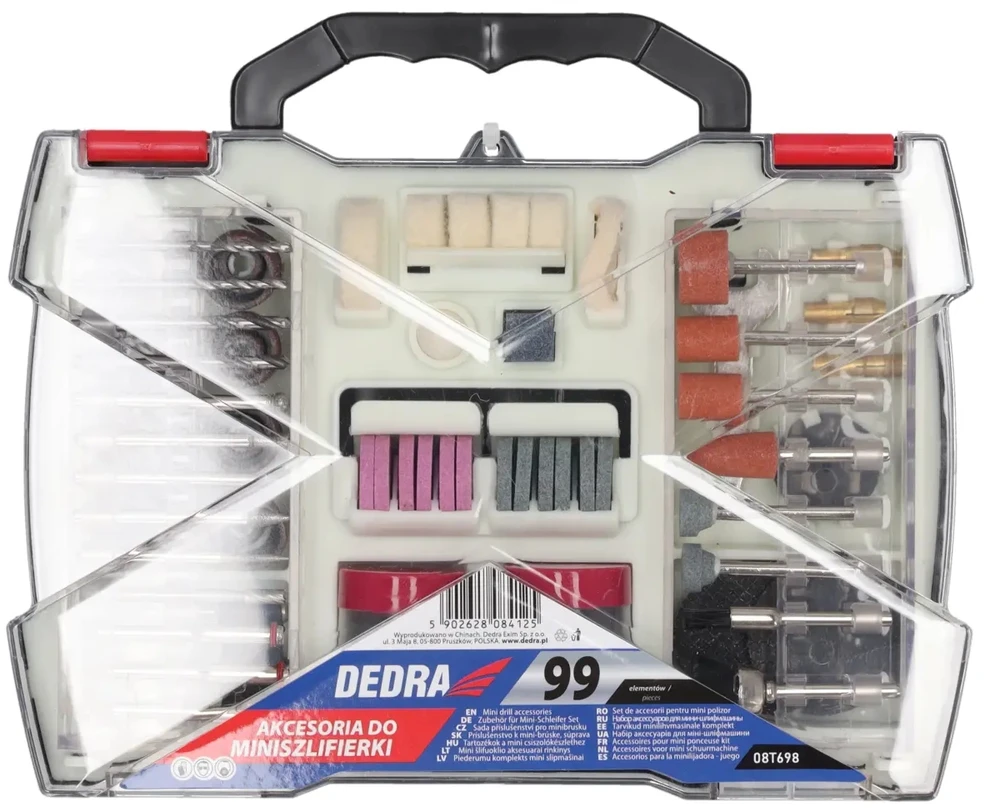 Dedra Mini lifuoklio aksesuarai rinkinys 99 vnt