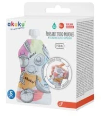 AKUKU daugkartiniai maišeliai kūdikių tyrelei laikyti, 5 vnt., А0056