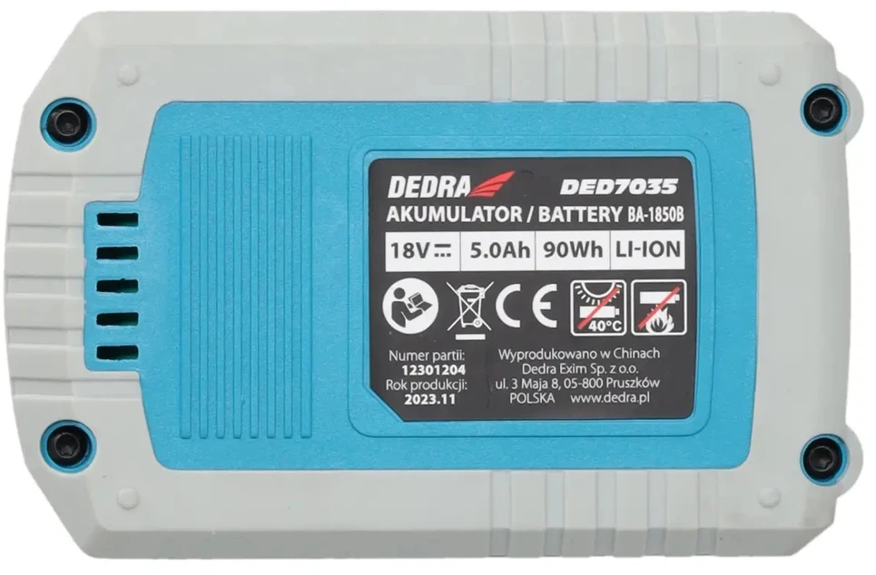 Akumuliatorius Dedra DED7035 LI-ION 5.0 Ah, 18V