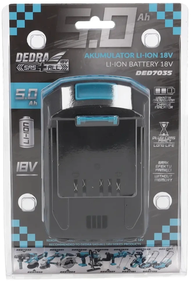 Akumuliatorius Dedra DED7035 LI-ION 5.0 Ah, 18V