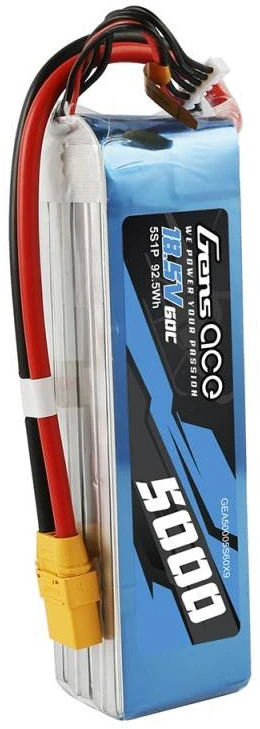 LiPo Gens Ace Bashing 5000mAh 18.5V 60C 5S1P - XT90 akumuliatorius
