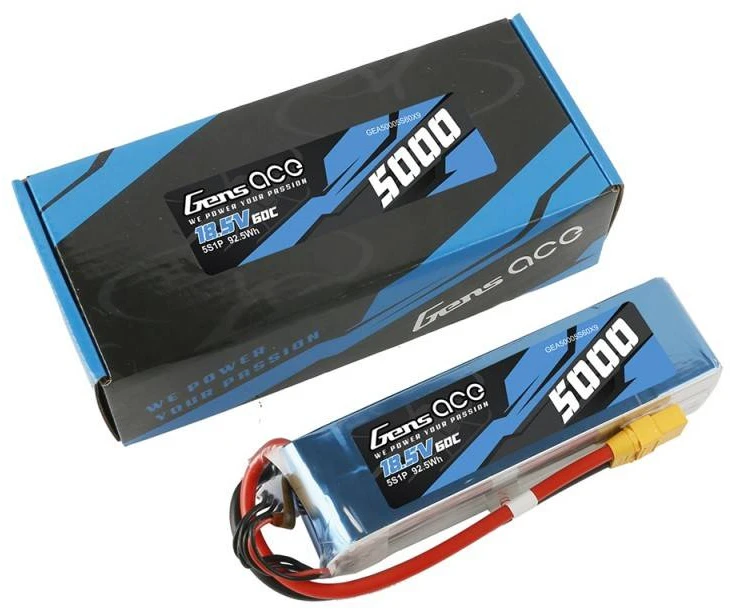 LiPo Gens Ace Bashing 5000mAh 18.5V 60C 5S1P - XT90 akumuliatorius