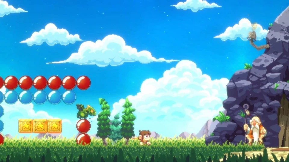 Merge Games Alexas Kiddas žaidime „Miracle World DX“ (PlayStation 5)