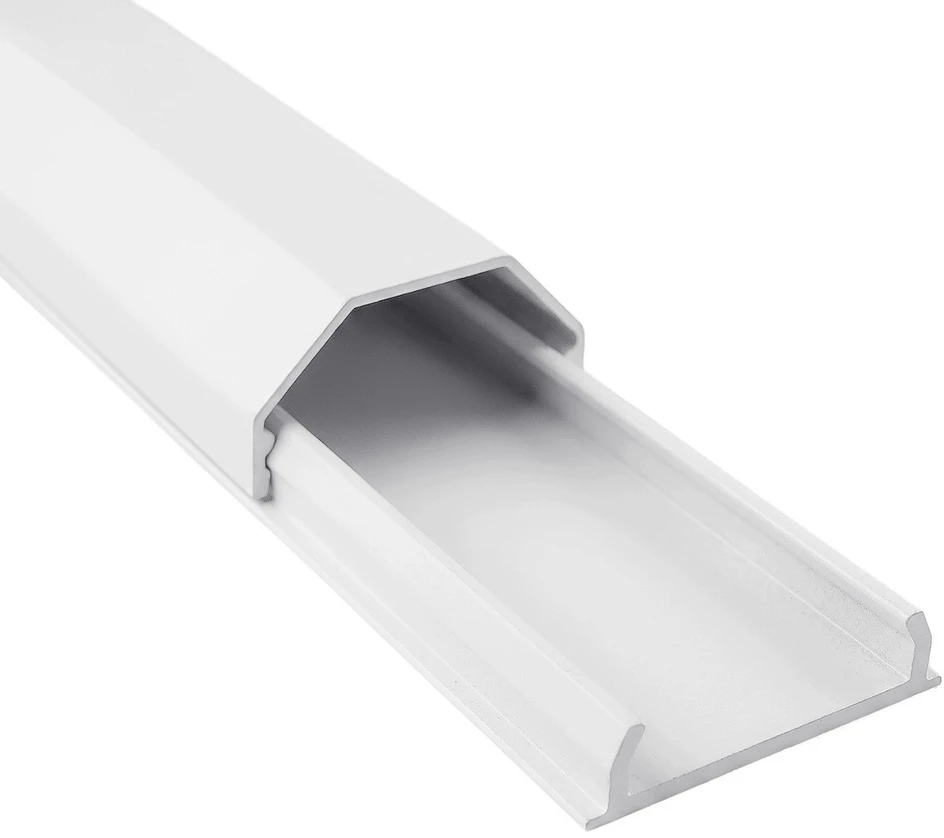 Aliumininė maskuojamoji juosta Maclean kabliams, 33x18x750mm, balta, MCTV-897 W