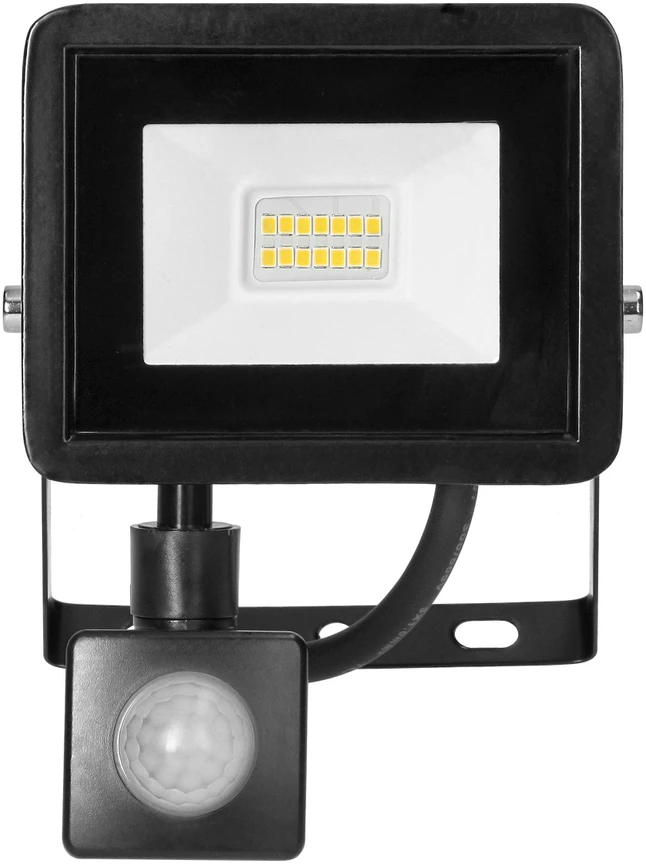 Orno ALLED 10W LED prožektorius su PIR, 850lm, IP44, 4000K, aliuminis + stiklas