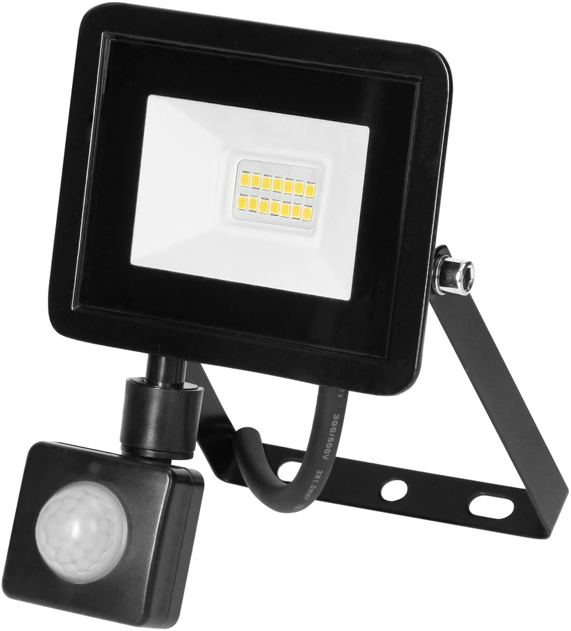 Orno ALLED 10W LED prožektorius su PIR, 850lm, IP44, 4000K, aliuminis + stiklas