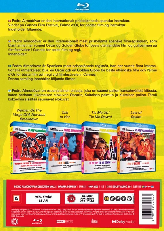 ALMODOVAR BOKS 2 BD - 4 BLU RAY FILMŲ DĖŽUTĖS RINKINYS
