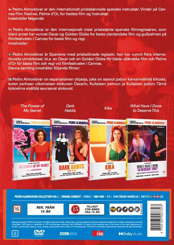 ALMODOVAR DĖŽUTĖ 1–4 FILMŲ DĖŽUTĖS RINKINYS