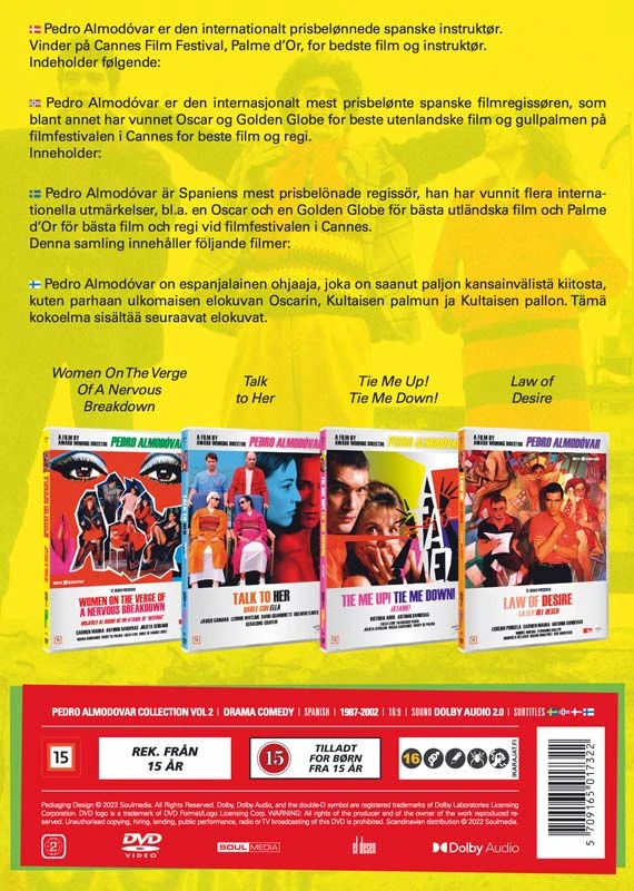 ALMODOVAR DĖŽUTĖ 2–4 DVD FILMŲ DĖŽUTĖS RINKINYS