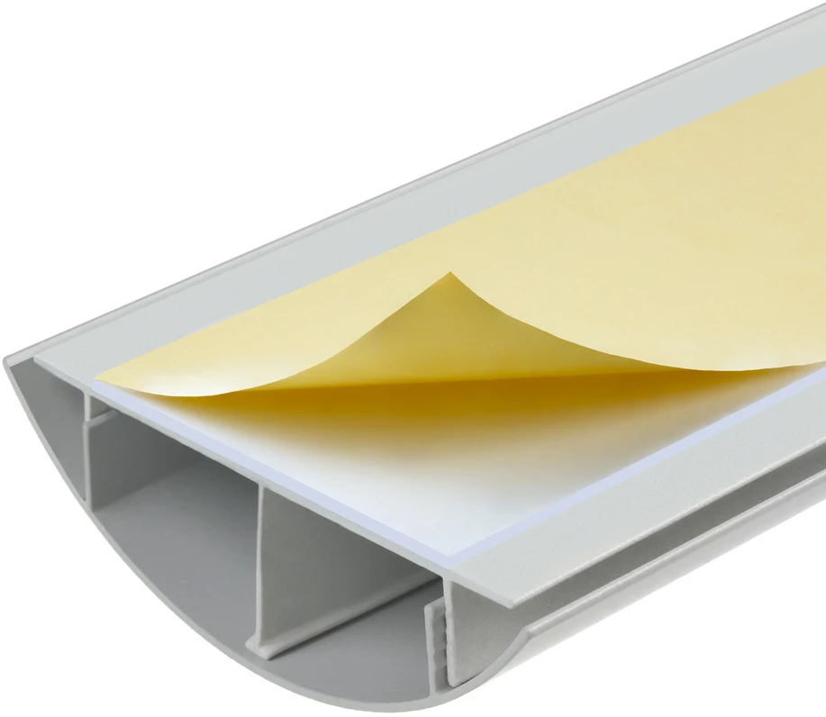 Aluminiowa „Maclean“ aliuminio kabelio apsauginė juostelė, 62x20x750 mm, sidabrinė, MC-814 S