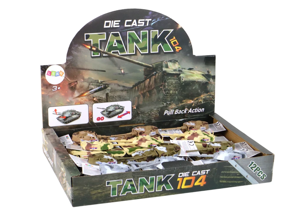 Žaisliniai aliuminio tankai su frikcine pavara Lean Toys, 1 vnt.