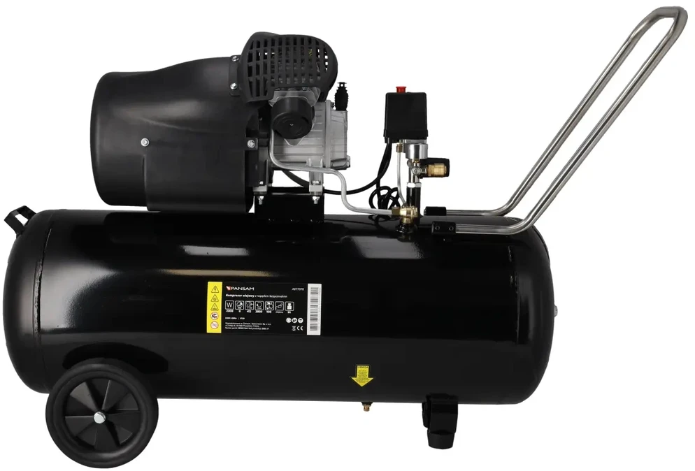 Oro kompresorius 23kW 8 bar 2 cil 412lmin resiverio tal 100L 2 slegio manometr 2 greito jungimo movai