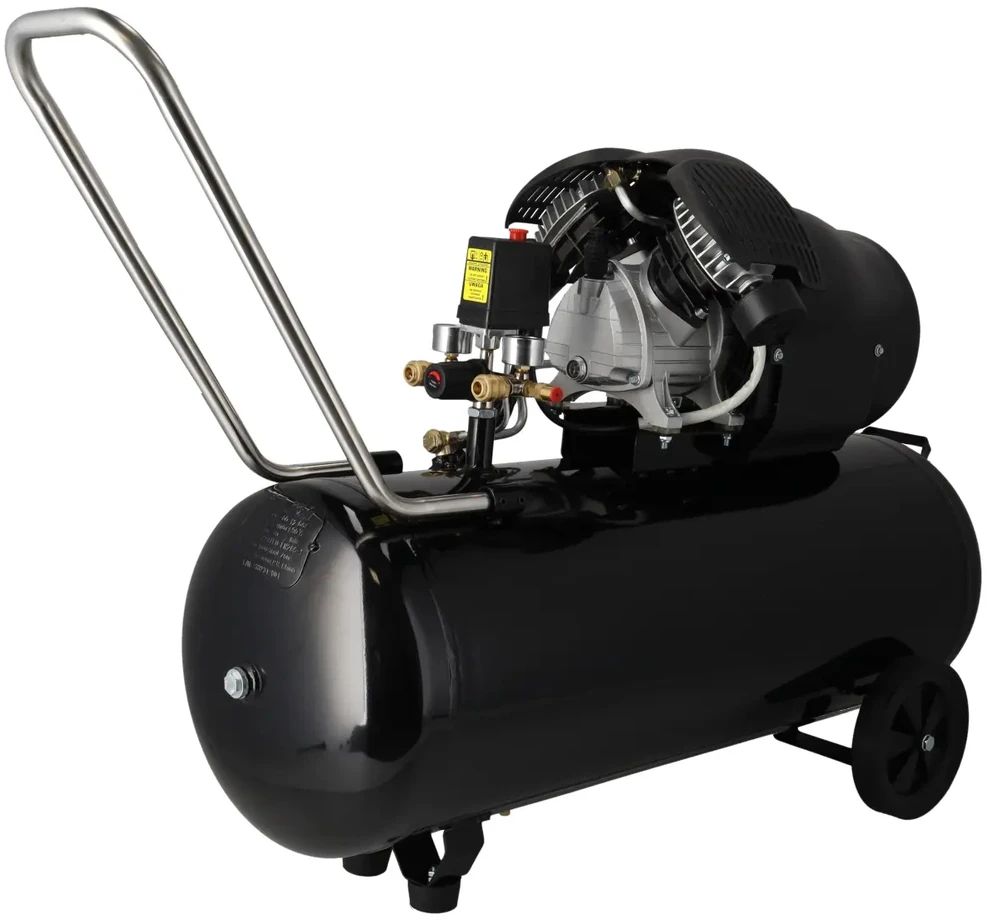 Oro kompresorius 23kW 8 bar 2 cil 412lmin resiverio tal 100L 2 slegio manometr 2 greito jungimo movai