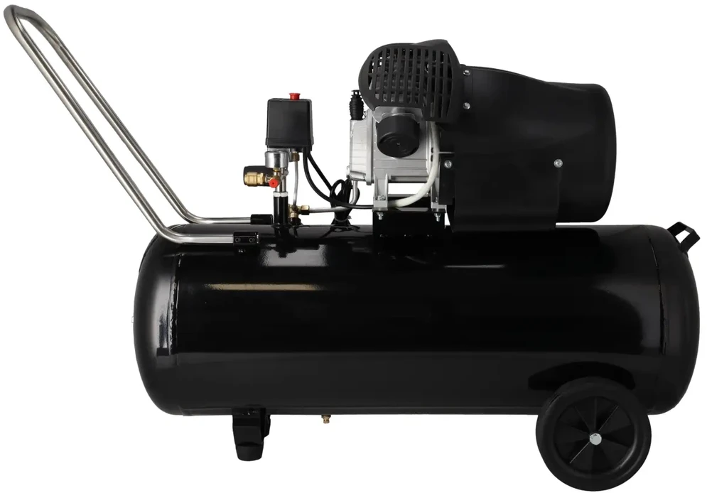 Oro kompresorius 23kW 8 bar 2 cil 412lmin resiverio tal 100L 2 slegio manometr 2 greito jungimo movai