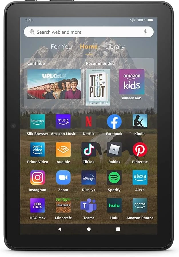 „Amazon“ – „Fire HD 8“ planšetinis kompiuteris (2022 m.) su 8 colių HD ekranu ir 64 GB atmintimi – juodas