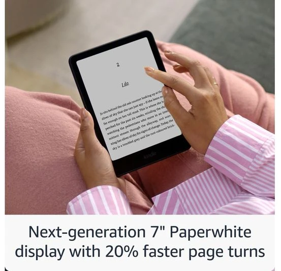 Elektroninė skaityklė Amazon Kindle Paperwhite (2024) 7", 16 GB, juodos spalvos | su reklamomis