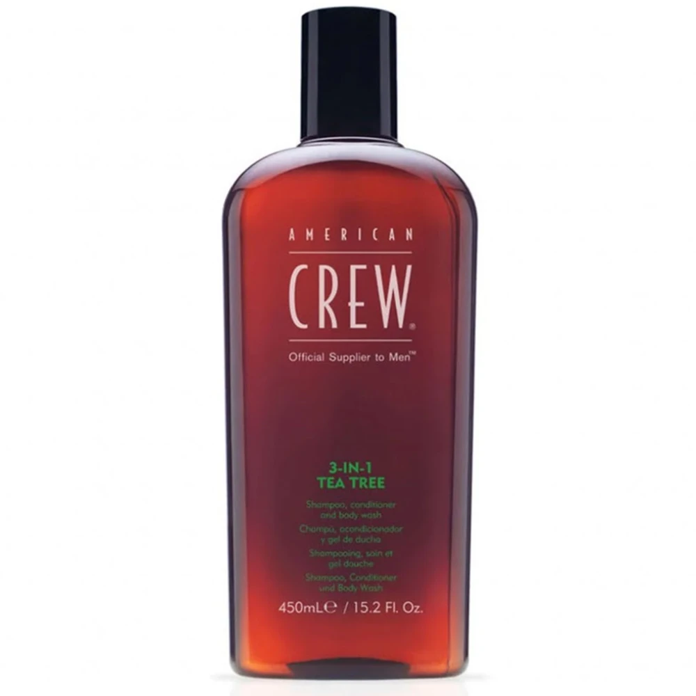 American Crew 3 in 1 Tea Tree kondicionierius ir kūno prausiklis 450ml