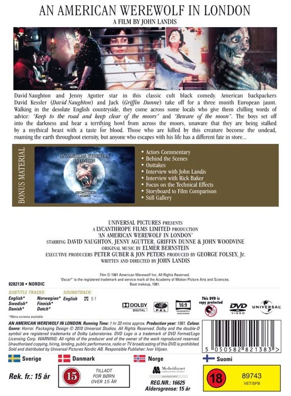 Amerikietis vilkolakis Londone (Oskaro leidimas, kultinis klasikinis filmas) - DVD