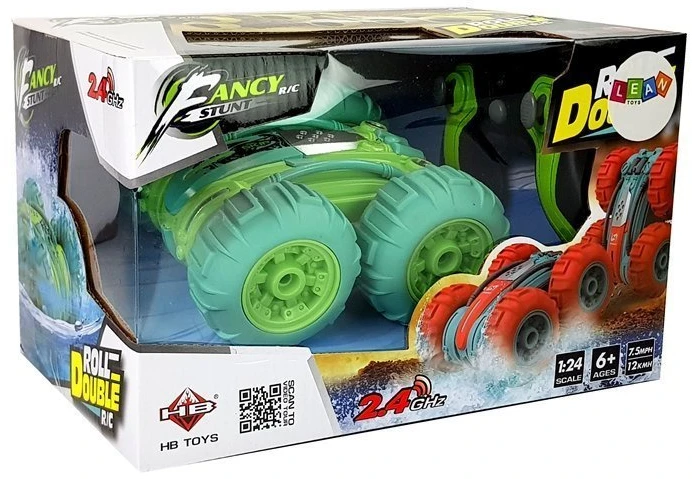 Amfibia Lean Toys Radijo bangomis valdomas automobilis Amphibious žalias